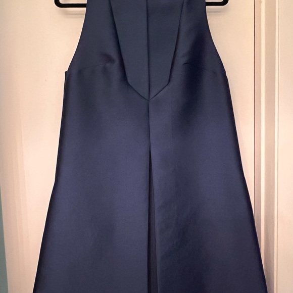 John Paul Ataker Elegant Navy Blue Sleeveless A-Line Cocktail Dress - Picture 2 of 16